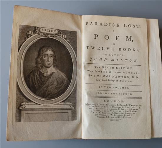 Milton, John - Paradise Lost. A Poem, in Twelve Books, with Notes of various Authors, by Thomas Newton,